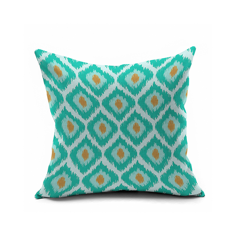 Nordic Ikea Turquoise Ikat Pillow Cover 18x18 20x20 Throw Pillow